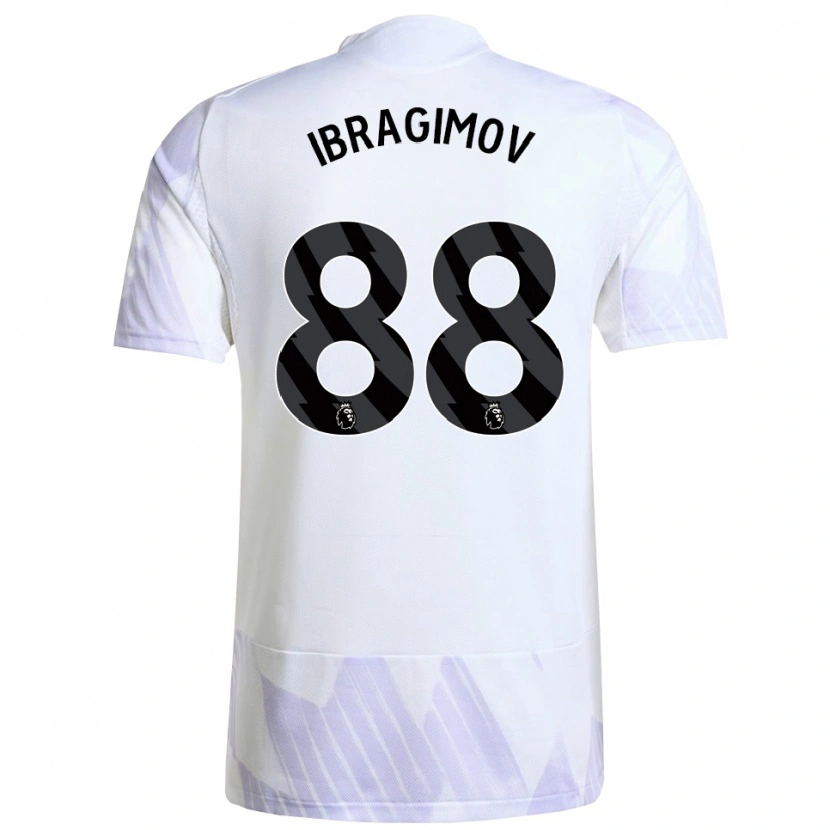 Danxen Mujer Camiseta Amir Ibragimov #88 Blanco Púrpura Púrpura 2ª Equipación 2025/26 La Camisa
