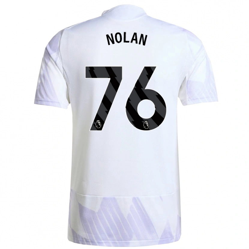 Danxen Mujer Camiseta James Nolan #76 Blanco Púrpura Púrpura 2ª Equipación 2025/26 La Camisa
