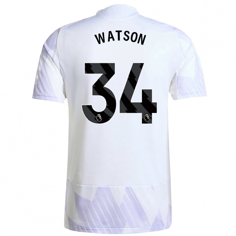 Danxen Mujer Camiseta Emma Watson #34 Blanco Púrpura Púrpura 2ª Equipación 2025/26 La Camisa