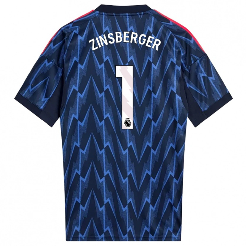 Danxen Mujer Camiseta Manuela Zinsberger #1 Marino Rojo 2ª Equipación 2025/26 La Camisa