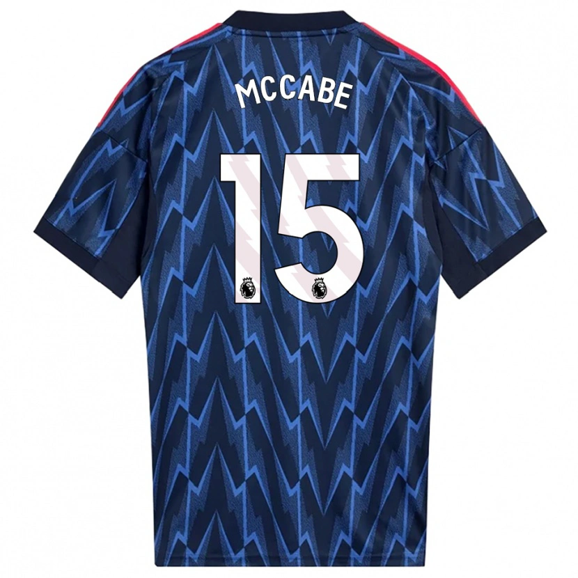 Danxen Mujer Camiseta Katie Mccabe #15 Marino Rojo 2ª Equipación 2025/26 La Camisa