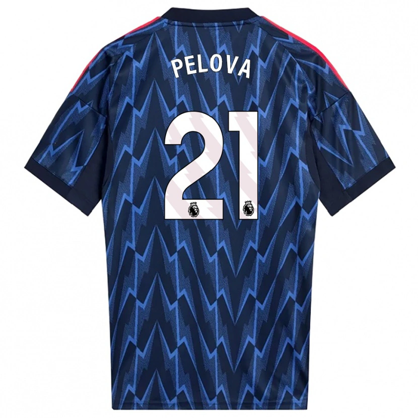 Danxen Mujer Camiseta Victoria Pelova #21 Marino Rojo 2ª Equipación 2025/26 La Camisa