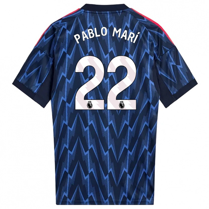 Danxen Mujer Camiseta Pablo Mari #22 Marino Rojo 2ª Equipación 2025/26 La Camisa