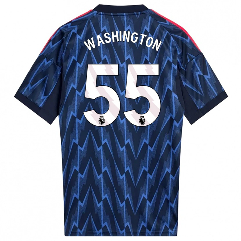 Danxen Mujer Camiseta Marcell Washington #55 Marino Rojo 2ª Equipación 2025/26 La Camisa