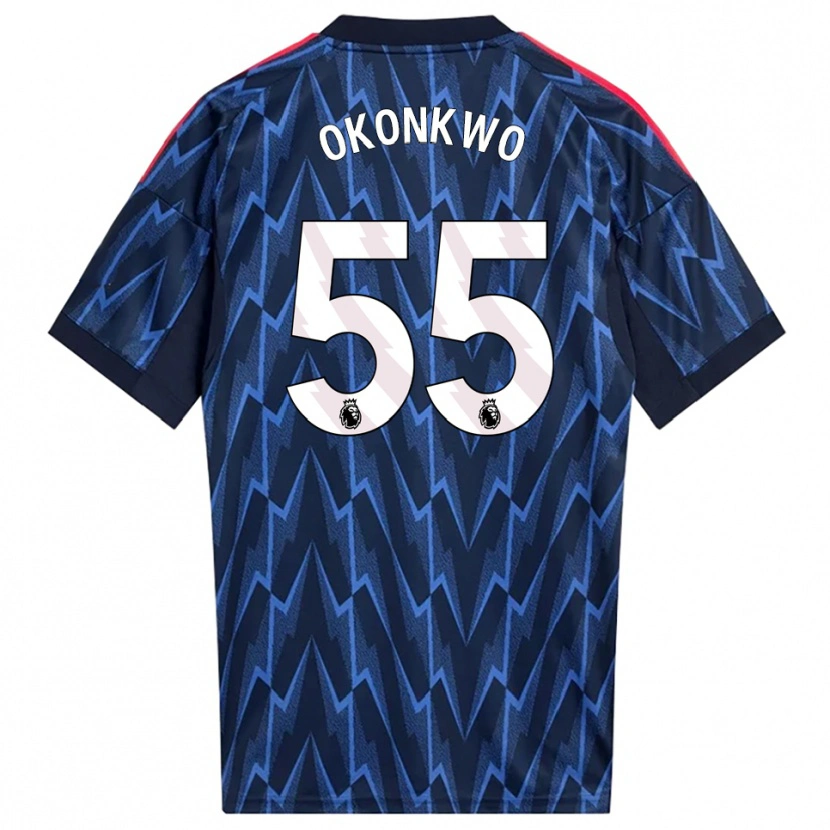 Danxen Mujer Camiseta Brian Okonkwo #55 Marino Rojo 2ª Equipación 2025/26 La Camisa