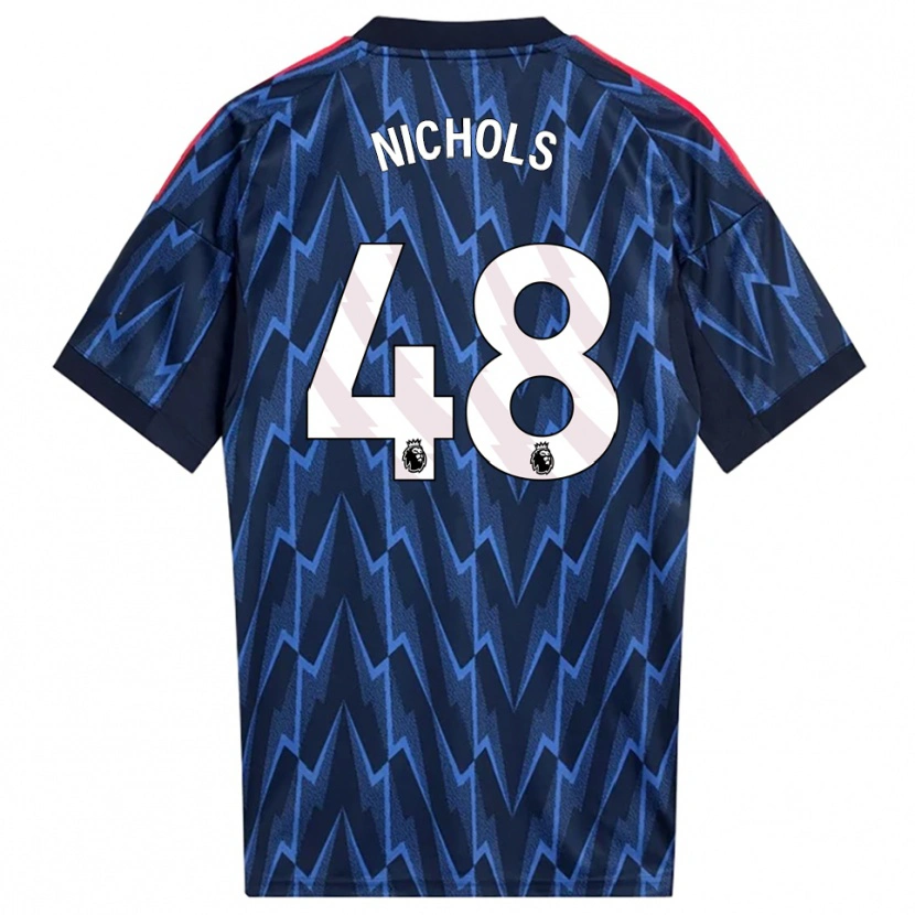 Danxen Mujer Camiseta Josh Nichols #48 Marino Rojo 2ª Equipación 2025/26 La Camisa