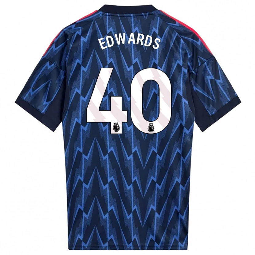 Danxen Mujer Camiseta Khayon Edwards #40 Marino Rojo 2ª Equipación 2025/26 La Camisa