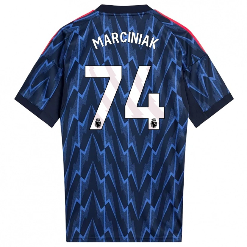 Danxen Mujer Camiseta Alex Marciniak #74 Marino Rojo 2ª Equipación 2025/26 La Camisa