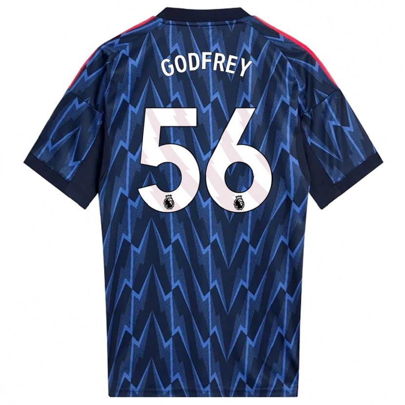 Danxen Mujer Camiseta Freya Godfrey #56 Marino Rojo 2ª Equipación 2025/26 La Camisa