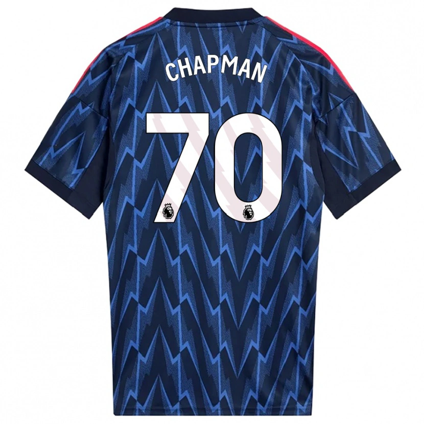 Danxen Mujer Camiseta Samuel Chapman #70 Marino Rojo 2ª Equipación 2025/26 La Camisa