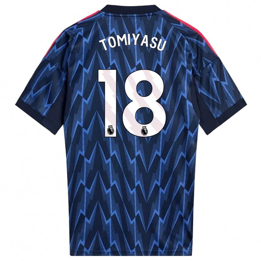 Danxen Mujer Camiseta Takehiro Tomiyasu #18 Marino Rojo 2ª Equipación 2025/26 La Camisa