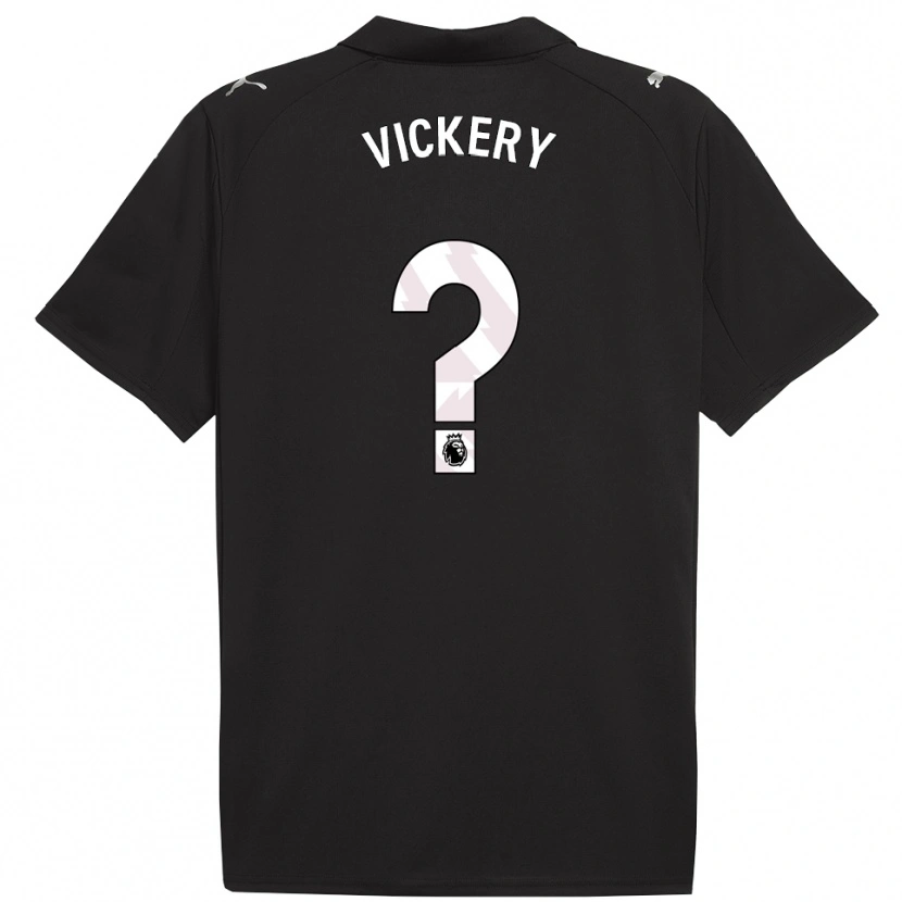 Danxen Mujer Camiseta Ben Vickery #0 Negro Blanco 2ª Equipación 2025/26 La Camisa