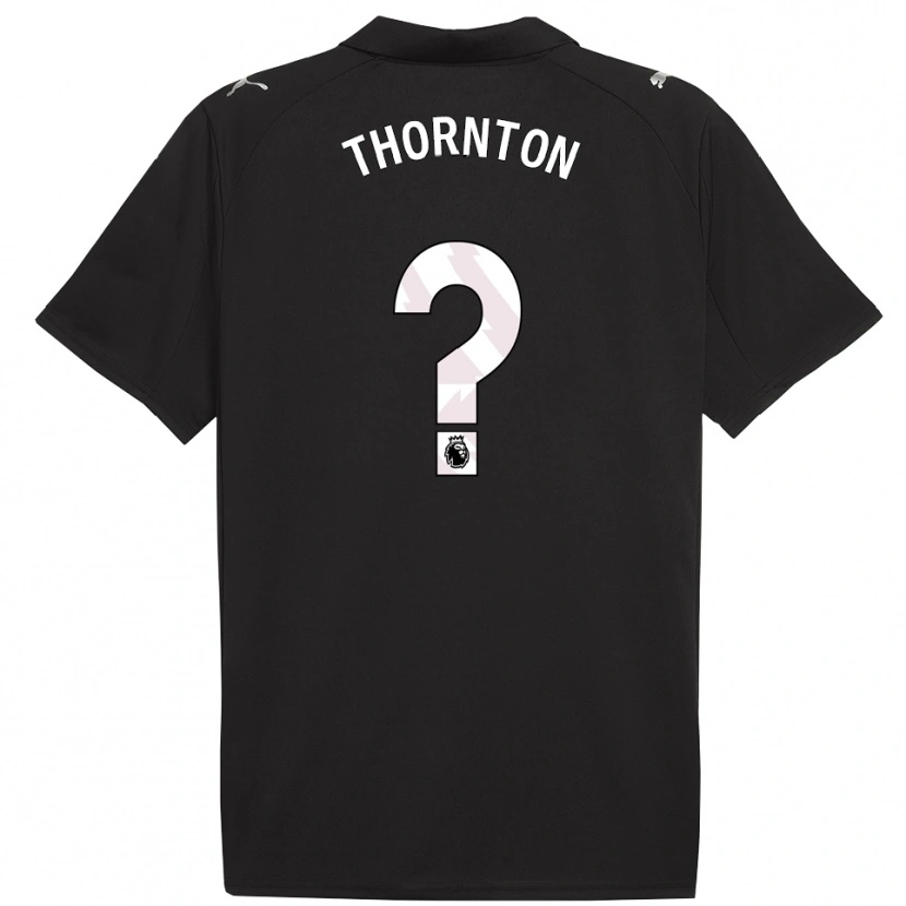 Danxen Mujer Camiseta Archie Thornton #0 Negro Blanco 2ª Equipación 2025/26 La Camisa