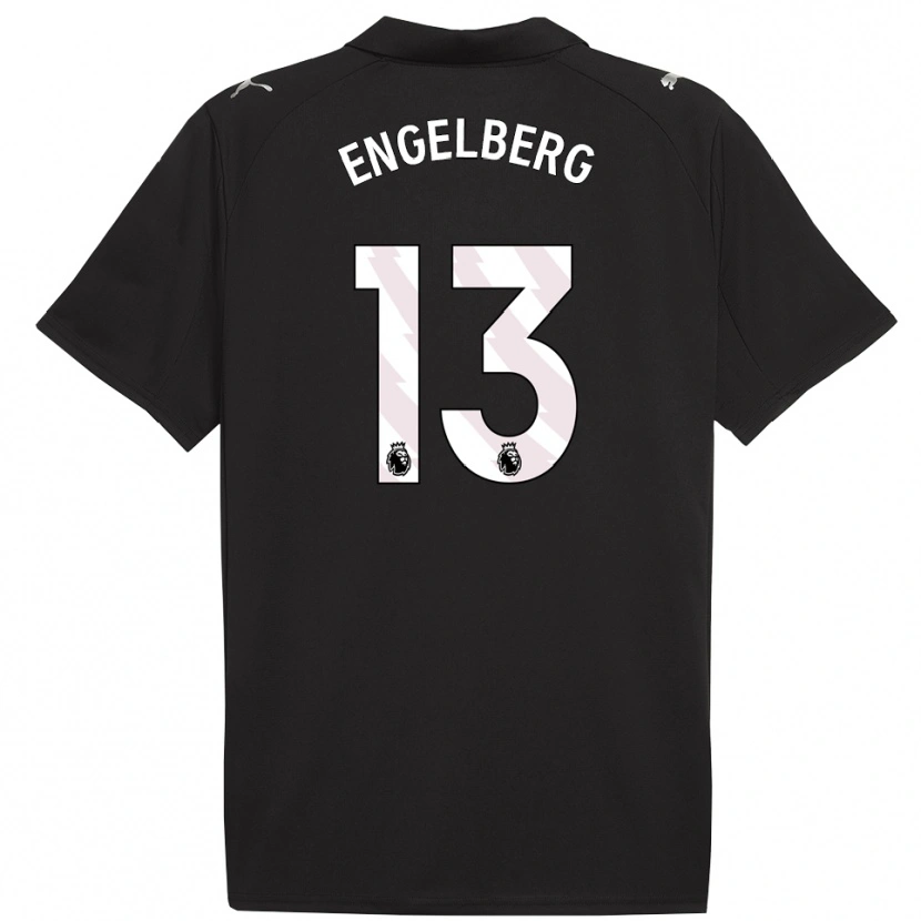 Danxen Mujer Camiseta Stavros Engelberg #13 Negro Blanco 2ª Equipación 2025/26 La Camisa