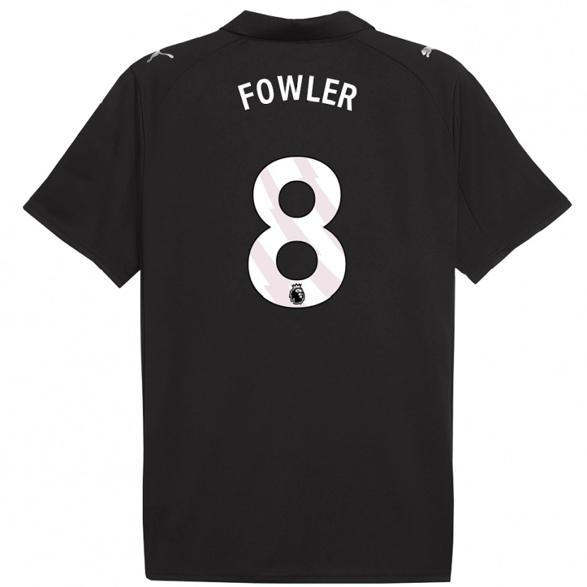 Danxen Mujer Camiseta Mary Fowler #8 Negro Blanco 2ª Equipación 2025/26 La Camisa