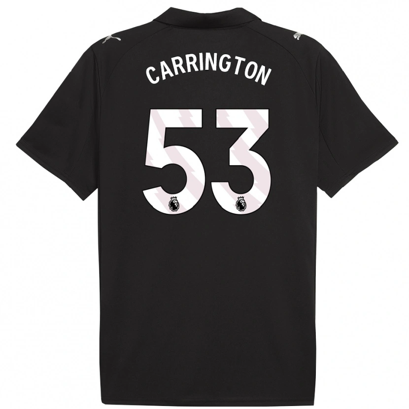 Danxen Mujer Camiseta Ezra Carrington #53 Negro Blanco 2ª Equipación 2025/26 La Camisa