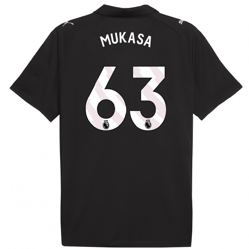 Danxen Mujer Camiseta Divine Mukasa #63 Negro Blanco 2ª Equipación 2025/26 La Camisa