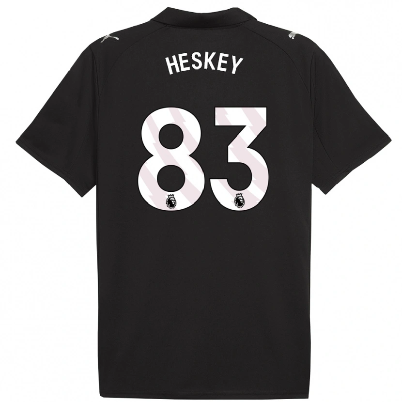 Danxen Mujer Camiseta Reigan Heskey #83 Negro Blanco 2ª Equipación 2025/26 La Camisa