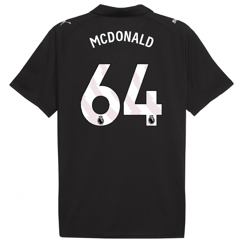 Danxen Mujer Camiseta Rowan Mcdonald #64 Negro Blanco 2ª Equipación 2025/26 La Camisa