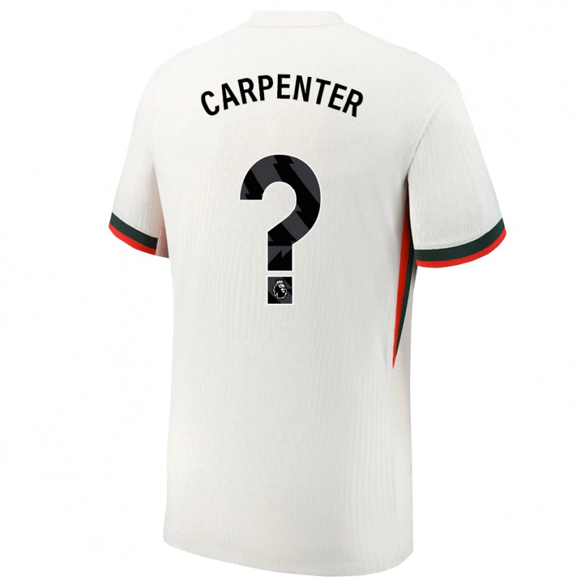 Danxen Mujer Camiseta Ellie Carpenter #0 Blanco Verde 2ª Equipación 2025/26 La Camisa