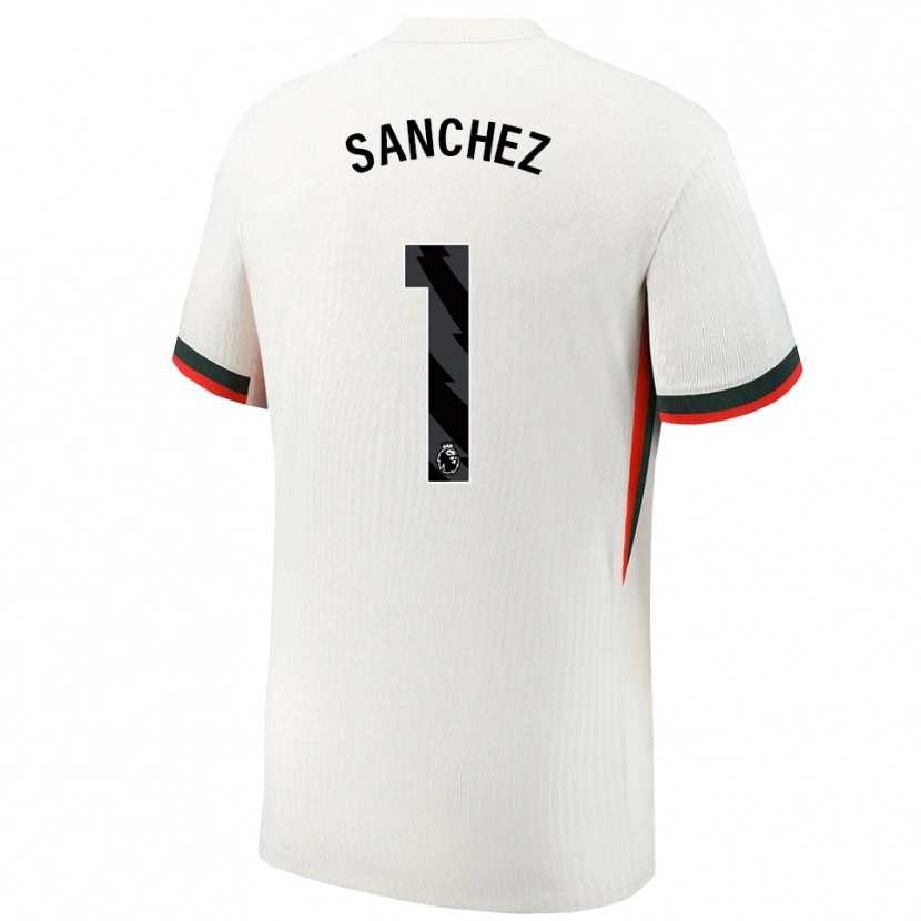 Danxen Mujer Camiseta Robert Sánchez #1 Blanco Verde 2ª Equipación 2025/26 La Camisa