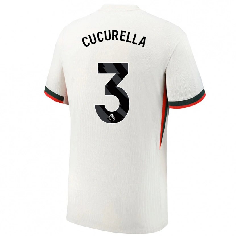 Danxen Mujer Camiseta Marc Cucurella #3 Blanco Verde 2ª Equipación 2025/26 La Camisa