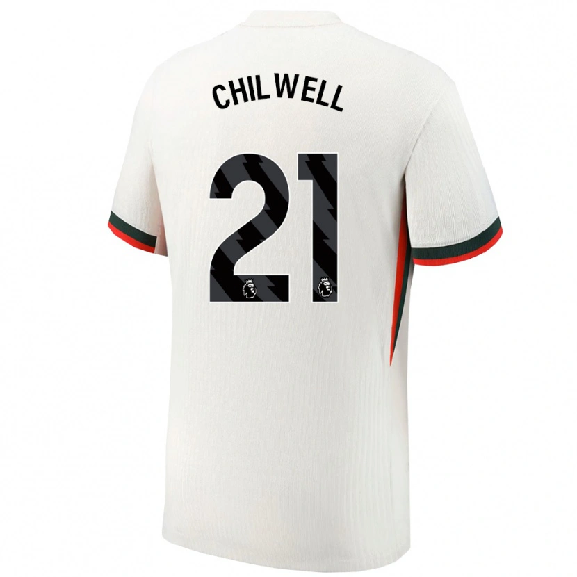 Danxen Mujer Camiseta Ben Chilwell #21 Blanco Verde 2ª Equipación 2025/26 La Camisa