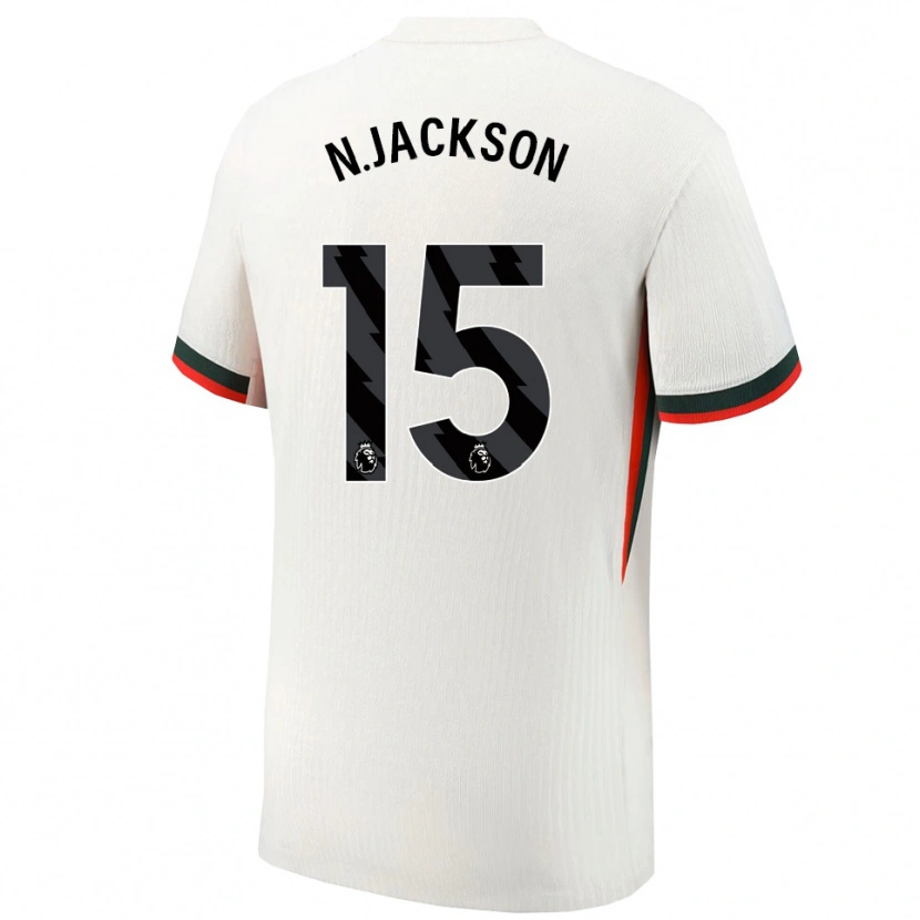 Danxen Mujer Camiseta Nicolas Jackson #15 Blanco Verde 2ª Equipación 2025/26 La Camisa