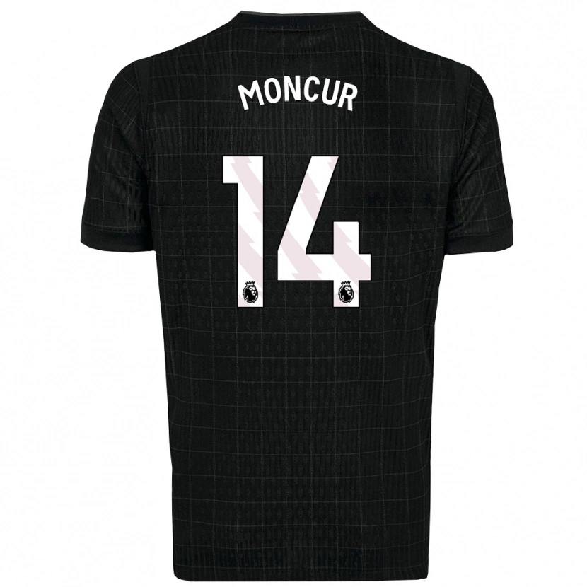 Danxen Mujer Camiseta Ronny Moncur #14 Negro Gris 2ª Equipación 2025/26 La Camisa