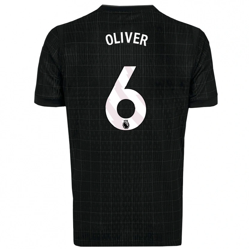 Danxen Mujer Camiseta Dexter Oliver #6 Negro Gris 2ª Equipación 2025/26 La Camisa