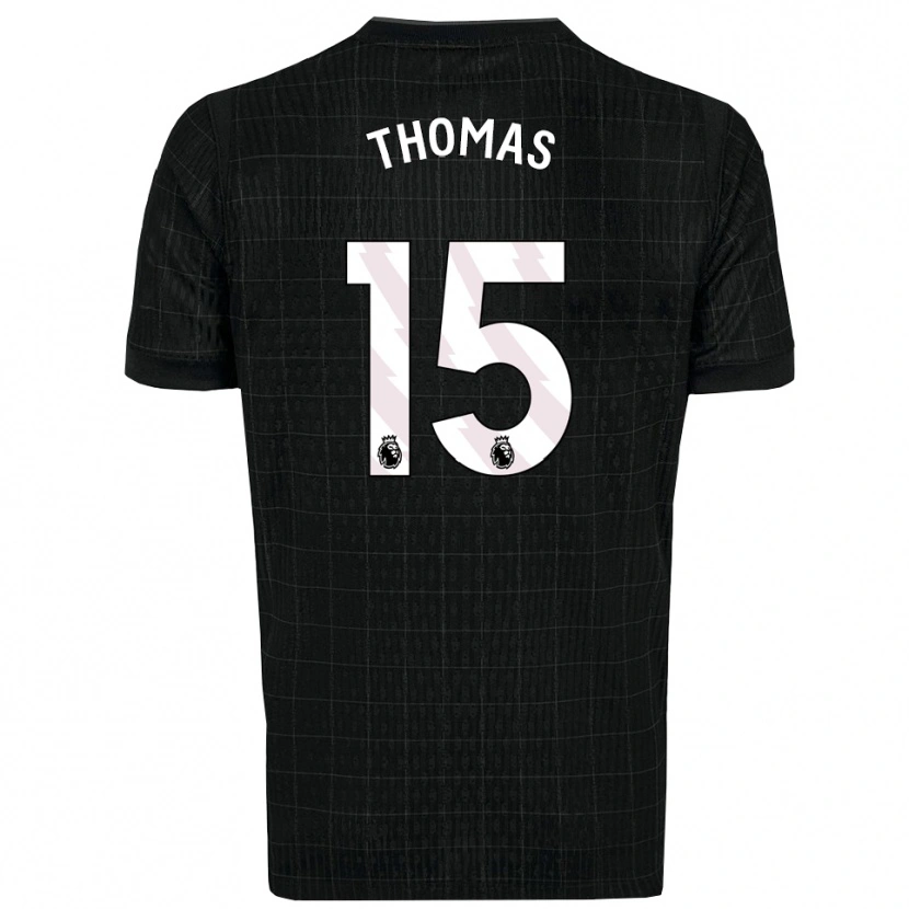 Danxen Mujer Camiseta Cameron Thomas #15 Negro Gris 2ª Equipación 2025/26 La Camisa