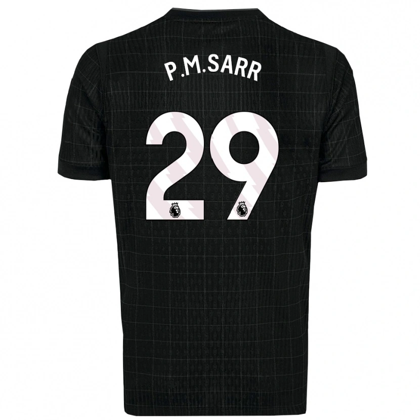 Danxen Mujer Camiseta Pape Matar Sarr #29 Negro Gris 2ª Equipación 2025/26 La Camisa