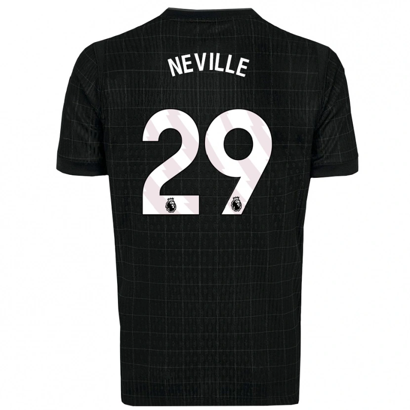 Danxen Mujer Camiseta Ashleigh Neville #29 Negro Gris 2ª Equipación 2025/26 La Camisa