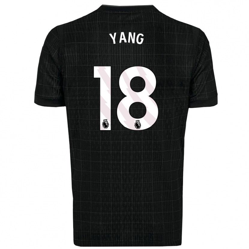 Danxen Mujer Camiseta Min-Hyeok Yang #18 Negro Gris 2ª Equipación 2025/26 La Camisa