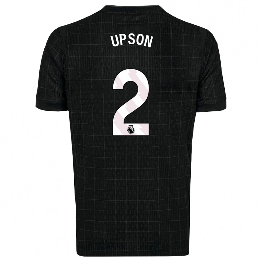 Danxen Mujer Camiseta Elijah Upson #2 Negro Gris 2ª Equipación 2025/26 La Camisa