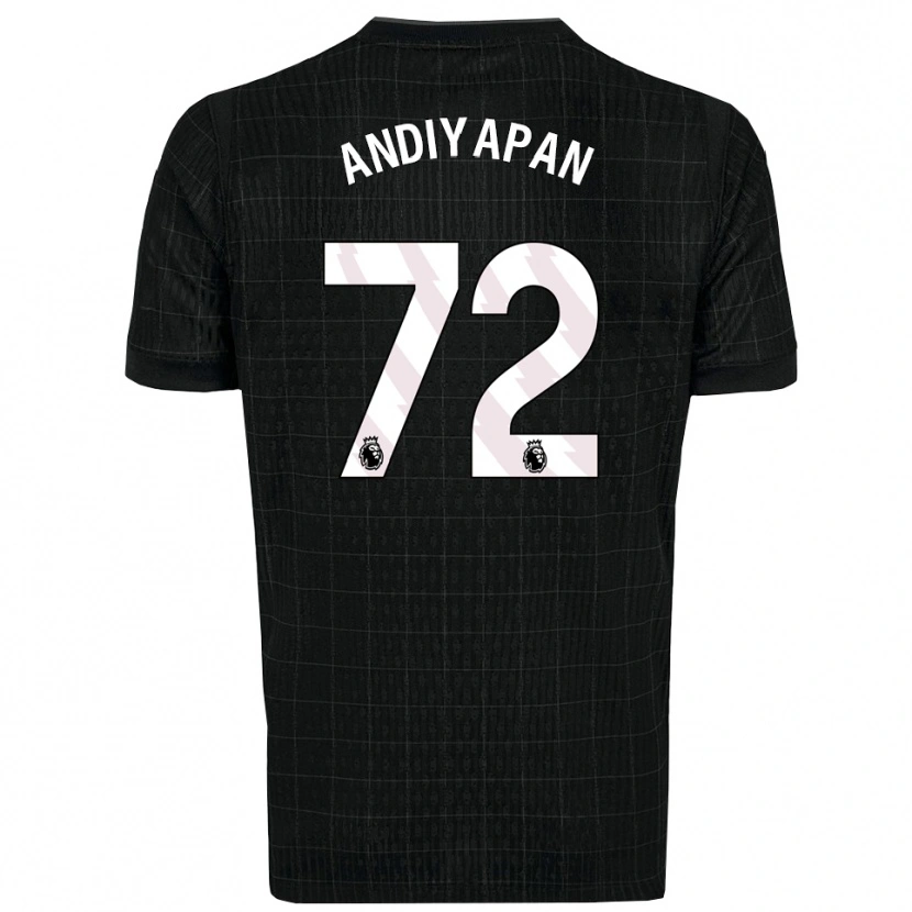 Danxen Mujer Camiseta William Andiyapan #72 Negro Gris 2ª Equipación 2025/26 La Camisa