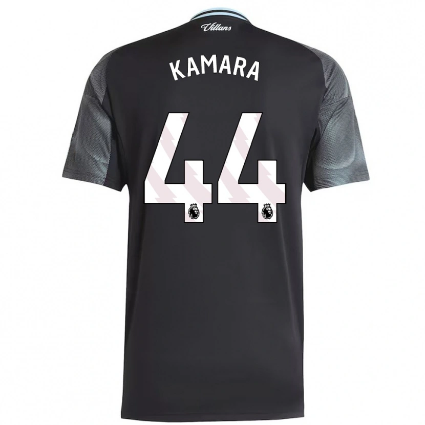 Danxen Mujer Camiseta Boubacar Kamara #44 Negro Celeste 2ª Equipación 2025/26 La Camisa