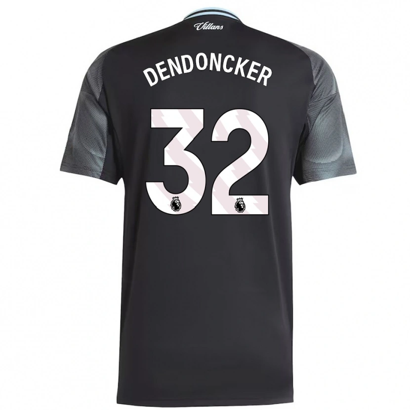 Danxen Mujer Camiseta Leander Dendoncker #32 Negro Celeste 2ª Equipación 2025/26 La Camisa