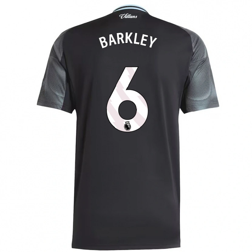 Danxen Mujer Camiseta Ross Barkley #6 Negro Celeste 2ª Equipación 2025/26 La Camisa