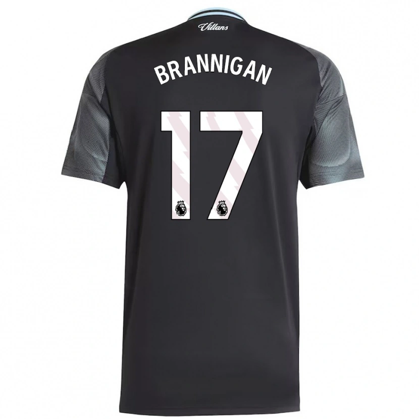 Danxen Mujer Camiseta Cole Brannigan #17 Negro Celeste 2ª Equipación 2025/26 La Camisa