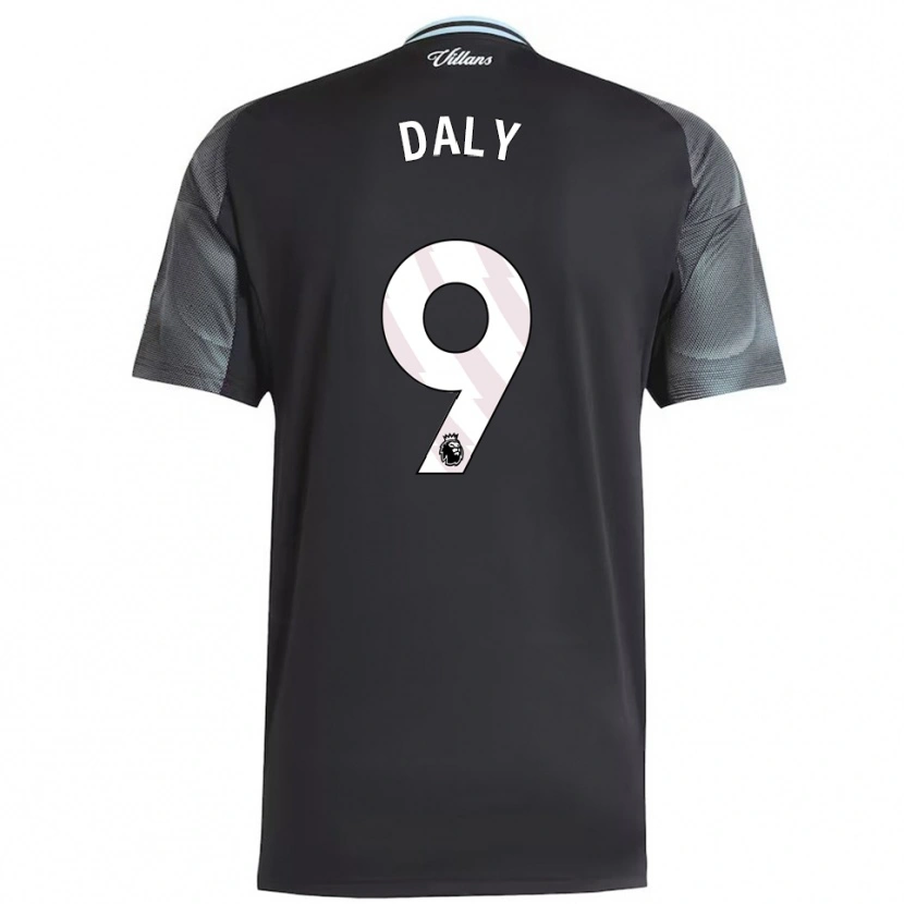 Danxen Mujer Camiseta Rachel Daly #9 Negro Celeste 2ª Equipación 2025/26 La Camisa