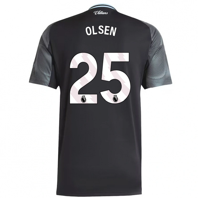 Danxen Mujer Camiseta Robin Olsen #25 Negro Celeste 2ª Equipación 2025/26 La Camisa