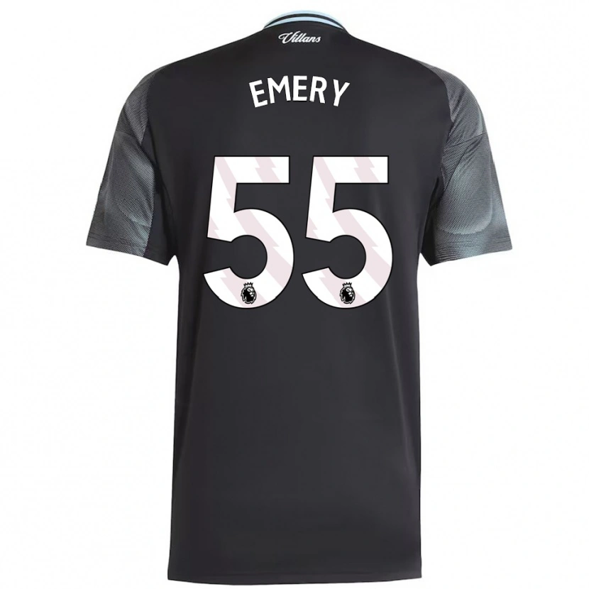 Danxen Mujer Camiseta Lander Emery #55 Negro Celeste 2ª Equipación 2025/26 La Camisa