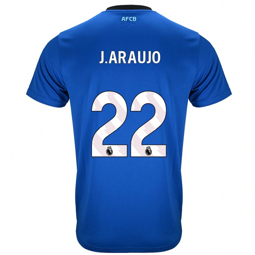 Danxen Mujer Camiseta Julián Araujo #22 Azul Negro 2ª Equipación 2025/26 La Camisa