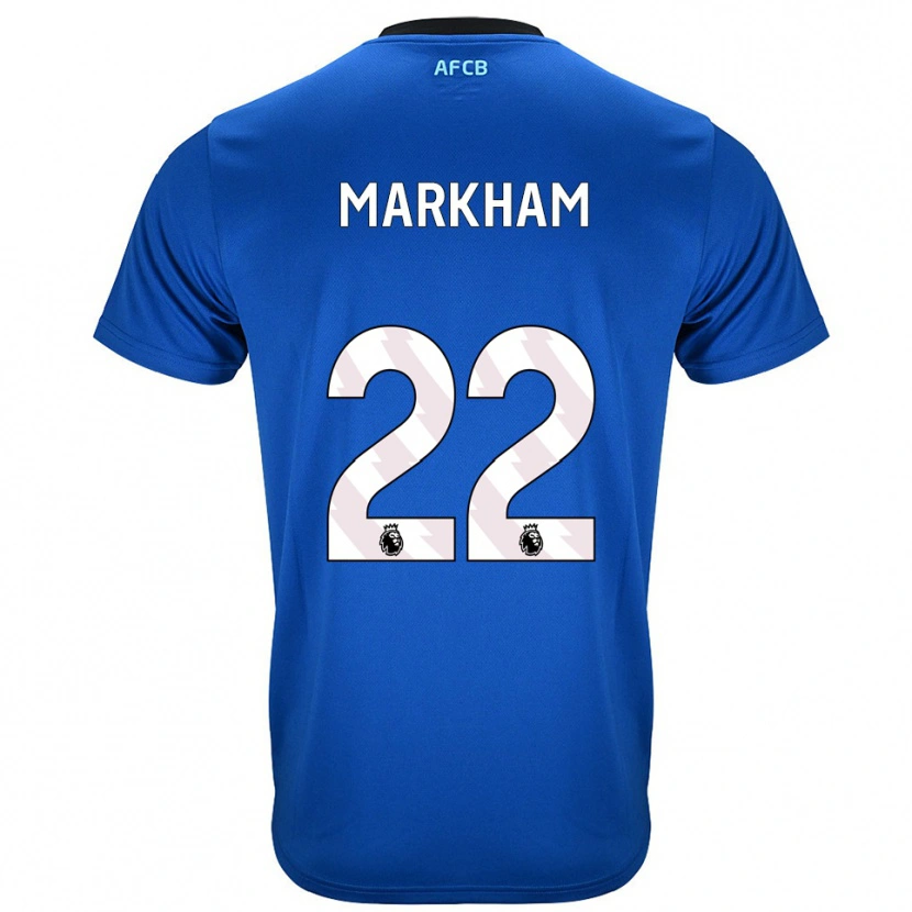 Danxen Mujer Camiseta Jenna Markham #22 Azul Negro 2ª Equipación 2025/26 La Camisa