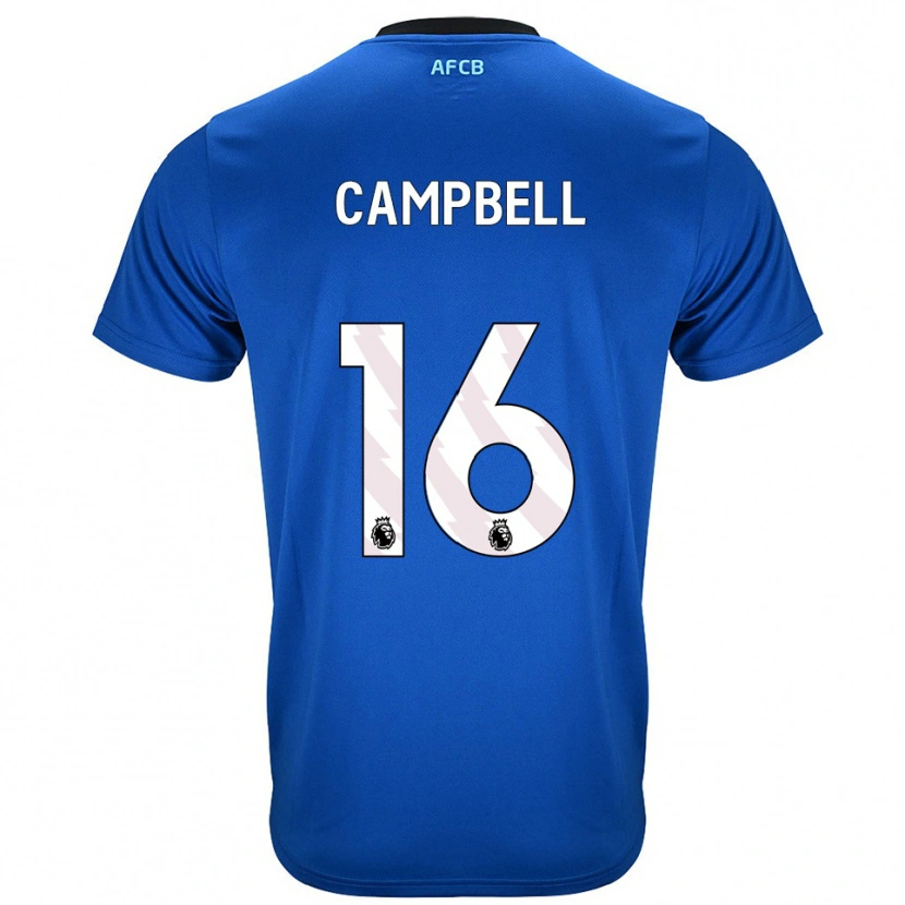 Danxen Mujer Camiseta Zhaviah Campbell #16 Azul Negro 2ª Equipación 2025/26 La Camisa