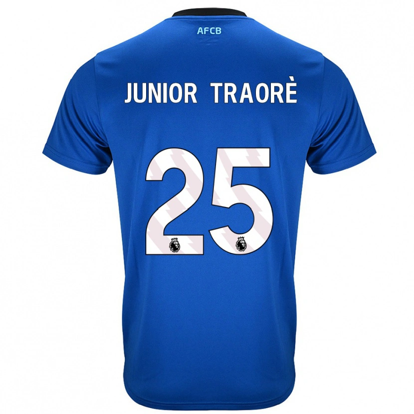 Danxen Mujer Camiseta Hamed Junior Traoré #25 Azul Negro 2ª Equipación 2025/26 La Camisa