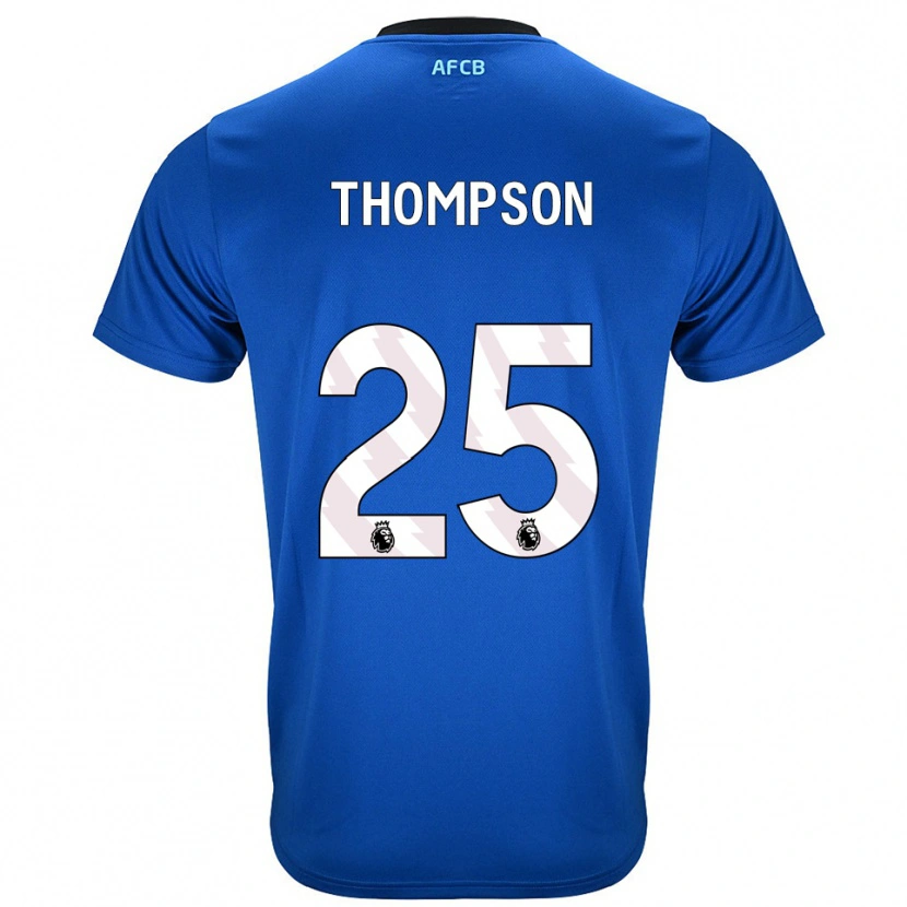 Danxen Mujer Camiseta Kenni Thompson #25 Azul Negro 2ª Equipación 2025/26 La Camisa