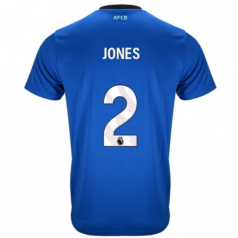 Danxen Mujer Camiseta Abby Jones #2 Azul Negro 2ª Equipación 2025/26 La Camisa