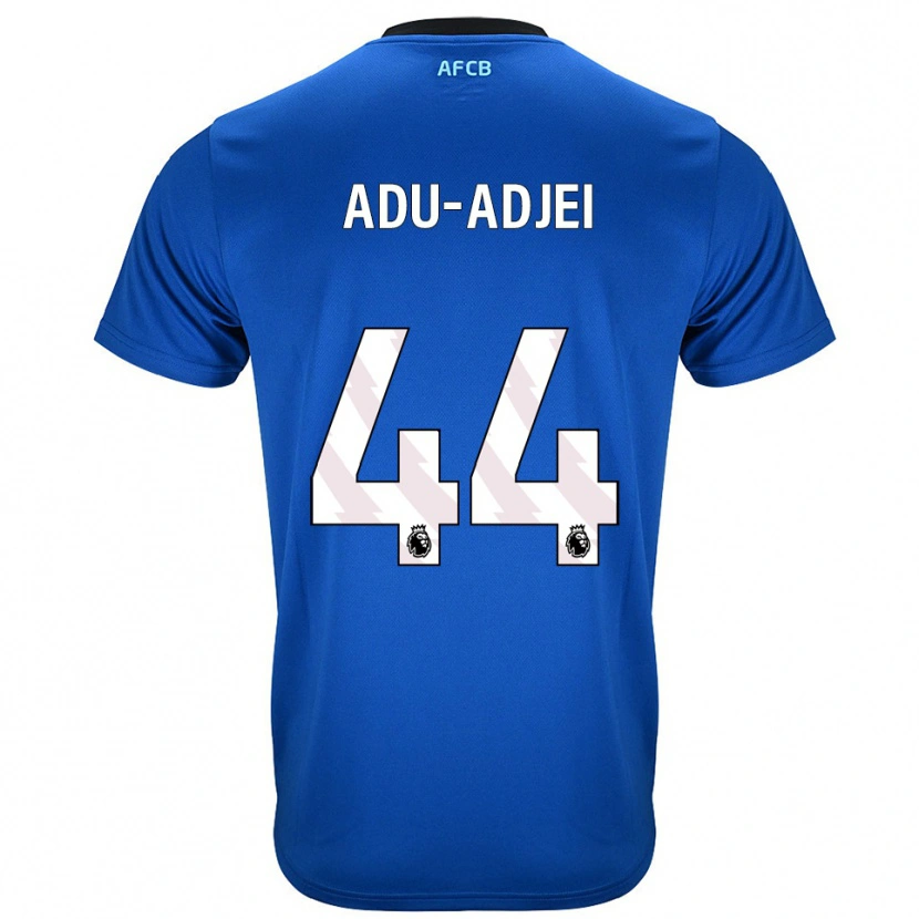Danxen Mujer Camiseta Daniel Adu-Adjei #44 Azul Negro 2ª Equipación 2025/26 La Camisa
